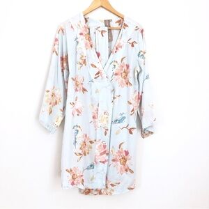 PLUM PRETTY SUGAR LIGHT BLUE FLORAL ROBE